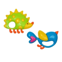 Набор погремушек &laquo;Ежик и Птичка&raquo;, 2 шт, Крошка Я