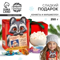 Сладкий детский новогодний подарок &laquo;Енотик&raquo;, конфеты и маршмеллоу, 250 г.