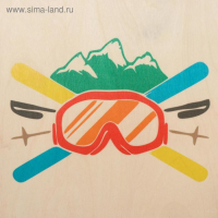 Доска балансировочная балансборд малая "Горнолыжник",50&times;33х0,9 см