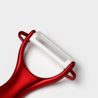 Набор кухонный на подставке «Изгиб», 5 предметов: 4 ножа, лезвие 7,5 см, 10 см, 13 см, 15 см, овощечистка, цвет красный Набор кухонный на подставке «Изгиб», 5 предметов: 4 ножа, лезвие 7,5 см, 10 см, 13 см, 15 см, овощечистка, цвет красный