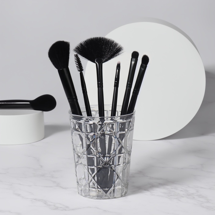 Органайзер - подставка для хранения маникюрных/косметических принадлежностей &laquo;Хрусталь&raquo;, d = 8,5 &times; 11 см, цвет прозрачный