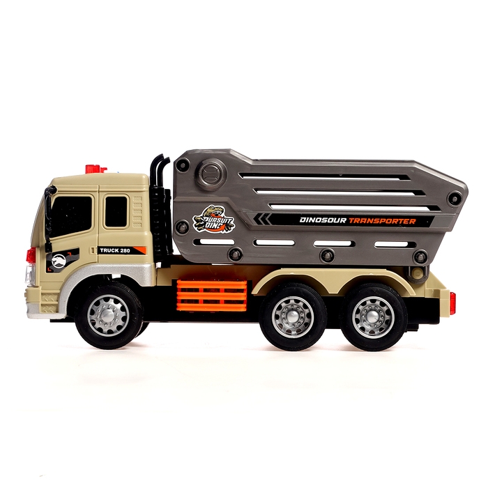 Грузовик «Дино», 1:16, инерция, световые и звуковые эффекты Грузовик «Дино», 1:16, инерция, световые и звуковые эффекты