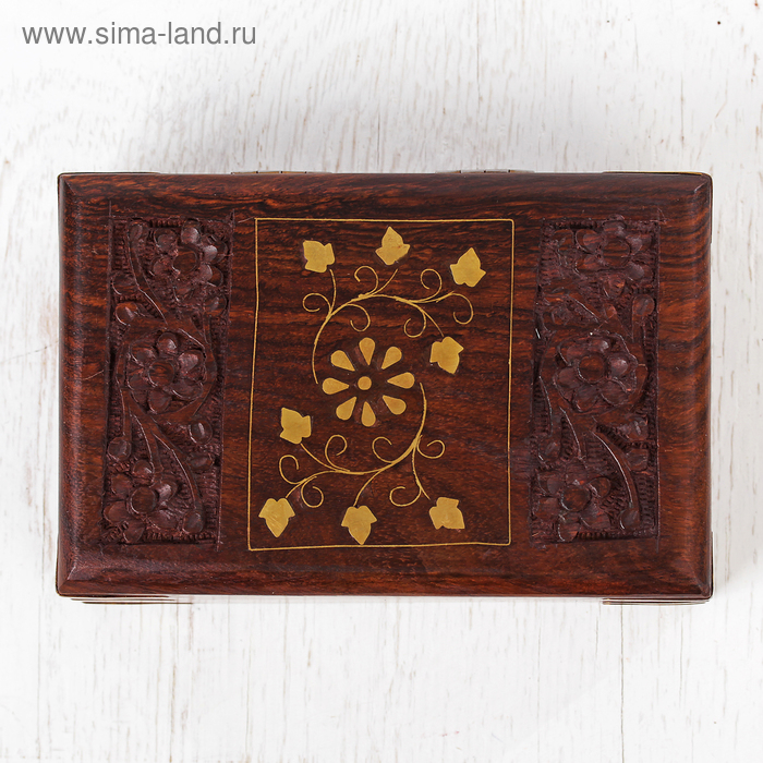 Шкатулка Шкатулка "Лепестки" дерево 15х10х6 см