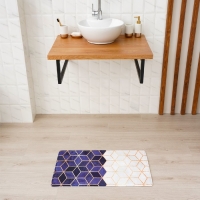Набор ковриков для ванной и туалета Доляна &laquo;Геометрия&raquo;, 2 шт: 40&times;45, 45&times;75 см