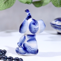Сувенир &laquo;Слон Ксюша&raquo;, фарфор, гжель, кобальт
