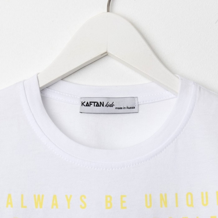 Футболка детская KAFTAN "Girl", р. 32 (110-116 см), белый