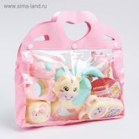 Набор погремушек &laquo;Нежность&raquo;, в сумочке, 6 шт., цвет МИКС, Крошка Я