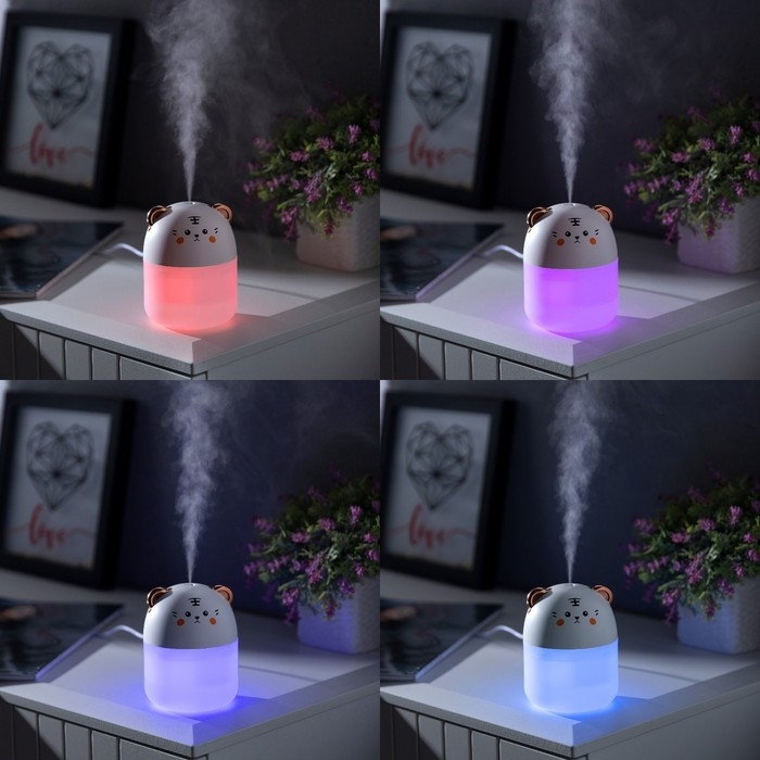 Увлажнитель HM-18 ультразвуковой, 0.25 л, 2 Вт, подсветка, USB ( в комп-те), белый Увлажнитель HM-18 ультразвуковой, 0.25 л, 2 Вт, подсветка, USB ( в комп-те), белый