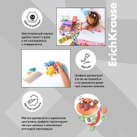 Карандаши 18 цветов ErichKrause, пластик, шестигранные, мягкий 2.6 мм грифель, картонная упаковка, легкая заточка, европодвес Карандаши 18 цветов ErichKrause, пластик, шестигранные, мягкий 2.6 мм грифель, картонная упаковка, легкая заточка, европодвес