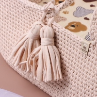 Люлька с матрасом, 70 х 42 х 24 см, бежевый, хлопок