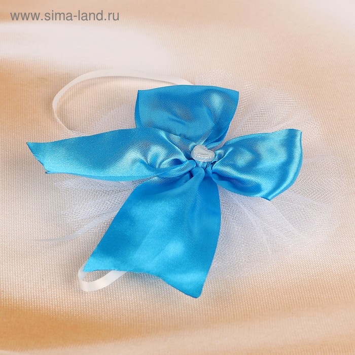 Бантики на ручки свадебного автомобиля, 4 шт., бирюзовые