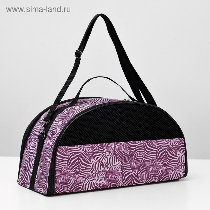 Сумка - переноска для животных, раскладная полукруглая, нейлон, 41 х 20 х 23 см, микс расцветок 4940