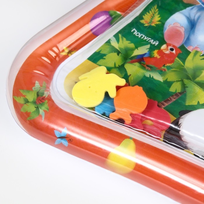 Акваковрик надувной развивающий водный коврик «Тропики», 80х50см, Крошка Я Акваковрик надувной развивающий водный коврик «Тропики», 80х50см, Крошка Я