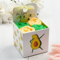 Набор махровых полотенец &laquo;Всё будет авокадно&raquo; 30х30 см - 4 шт, 100% хлопок 340 гр/м2