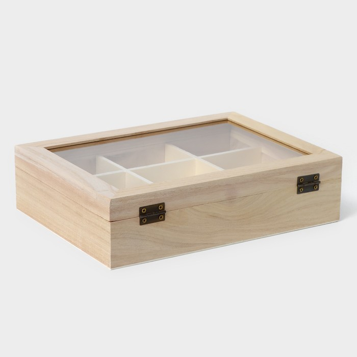 Ящик для хранения чайных пакетиков Доляна &laquo;Ахмадабад&raquo;, 9 ячеек, 24&times;17,3&times;6,5 см