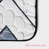 Коврики для ванной и туалета Доляна &laquo;Галька геометрическая&raquo;, 2 шт: 40&times;50 см, 50&times;80 см, цвет МИКС