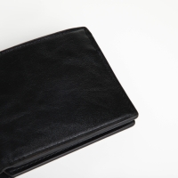 Портмоне мужское без застёжки, отдел для карт, монет, цвет чёрный