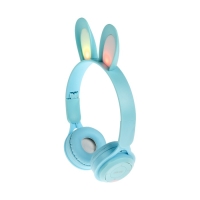 Наушники беспроводные Y08R, накладные, детские, BT 5.1, подсветка, 400 мАч, синий Наушники беспроводные Y08R, накладные, детские, BT 5.1, подсветка, 400 мАч, синий
