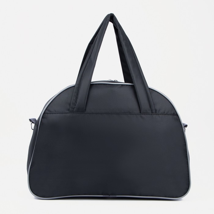 Сумка спортивная на молнии, без подкладки, наружный карман, средний размер, цвет чёрный/серый Сумка спортивная на молнии, без подкладки, наружный карман, средний размер, цвет чёрный/серый