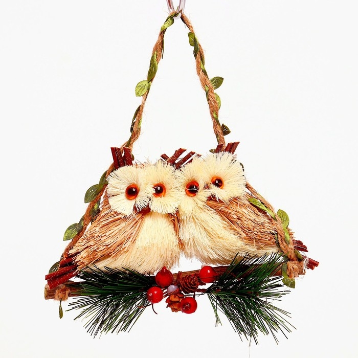 Декоративная подвеска &laquo;Совы на веточке&raquo; 7 &times; 22,5 &times; 22 см