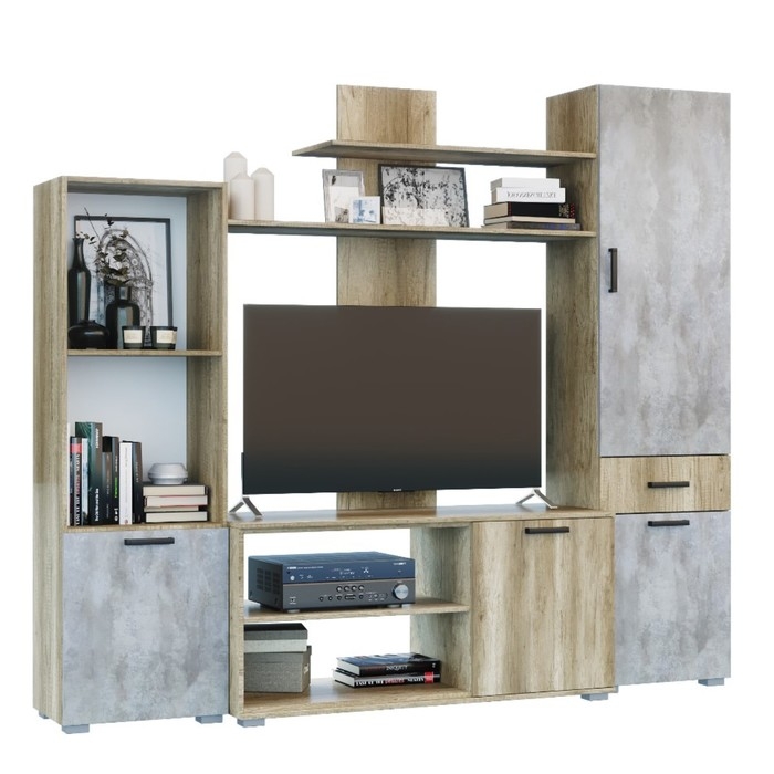 Гостиная №6, 1780x450x1700, Каньон/Цемент светлый Гостиная №6, 1780x450x1700, Каньон/Цемент светлый