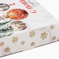 Коробка подарочная новогодняя складная &laquo;Роскошные шары&raquo;, 21 х 15 х 5 см, Новый год