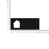 Лейбл из ПВХ с вырубкой &laquo;Дом&raquo;, черный