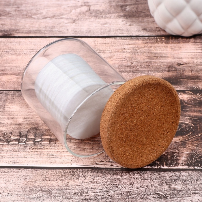 Набор органайзеров для ватных палочек и дисков, 26 × 11 × 9,5 см цвет прозрачный/коричневый Набор органайзеров для ватных палочек и дисков, 26 × 11 × 9,5 см цвет прозрачный/коричневый