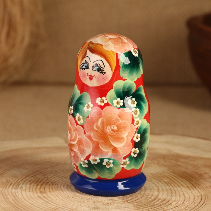 Матрёшка 5-ти кукольная Матрёшка 5-ти кукольная "Кристи Сувенирка", 10-11 см, ручная роспись