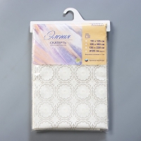 Скатерть &laquo;Физалис&raquo;, 132&times;180 см, цвет белый