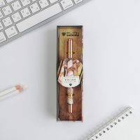 Ручка металл с колпачком &laquo;Россия как искусство&raquo;, фурнитура золото