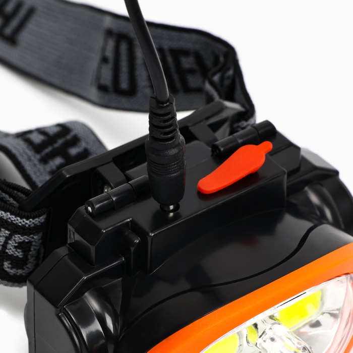 Фонарь налобный аккумуляторный, 5Вт, 1200 мАч, 120 лм, 2 режима, лазер, 5 х 6.5 см, красный Фонарь налобный аккумуляторный, 5Вт, 1200 мАч, 120 лм, 2 режима, лазер, 5 х 6.5 см, красный