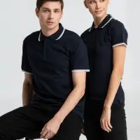 Рубашка поло женская Practice women 270 темно-синяя с белым, размер M