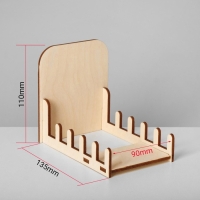Подставка под открытки 5 ячеек, 9×13,5×11 см, низкая, толщина 3 мм, цвет бежевый Подставка под открытки 5 ячеек, 9×13,5×11 см, низкая, толщина 3 мм, цвет бежевый
