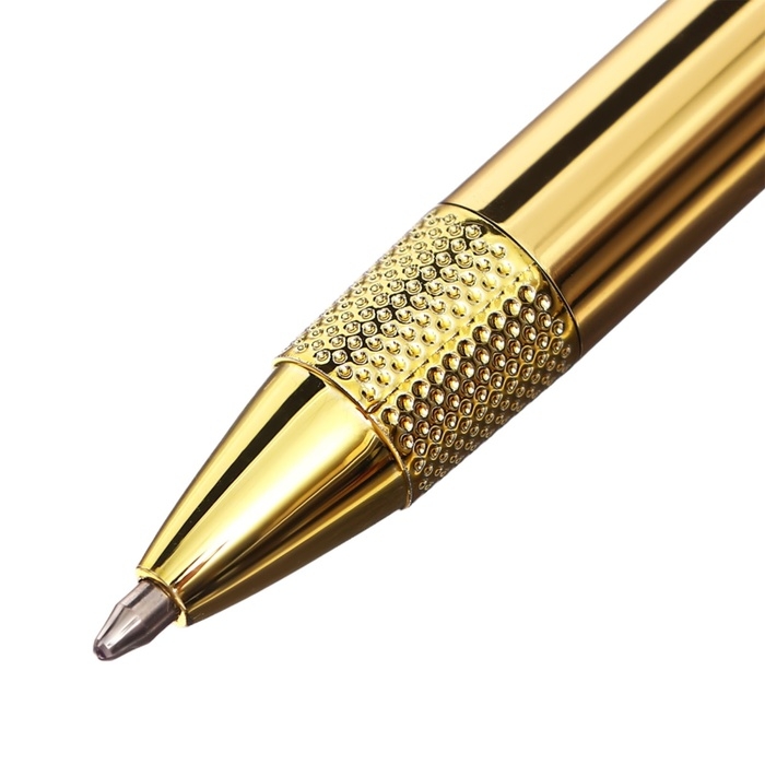 Ручка подарочная шариковая в кожзам футляре поворотная Стиль корпус золото Ручка подарочная шариковая в кожзам футляре поворотная Стиль корпус золото