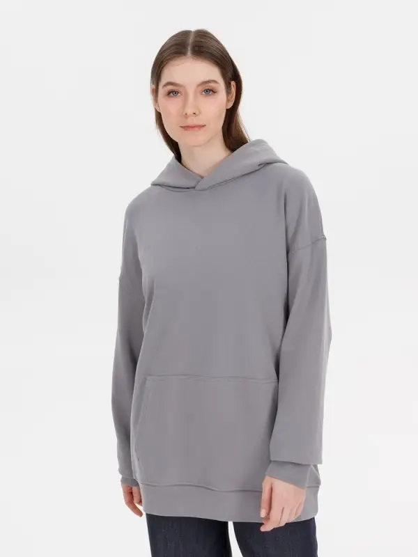 Худи оверсайз унисекс Outshine, серое, размер XS/S