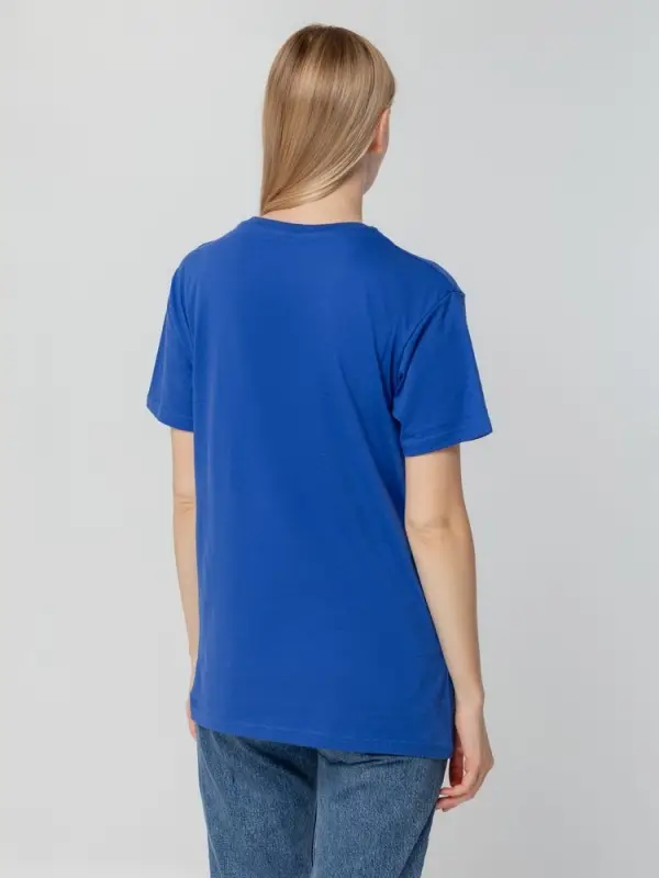 Футболка унисекс T-bolka 140, ярко-синяя, размер S