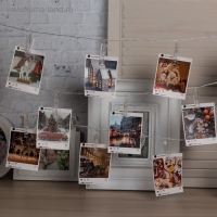 Гирлянда «Нить» 4.5 м с насадками «Прищепки», IP20, прозрачная нить, 20 LED, свечение синее, 220 В Гирлянда «Нить» 4.5 м с насадками «Прищепки», IP20, прозрачная нить, 20 LED, свечение синее, 220 В