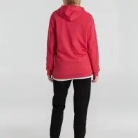 Толстовка с капюшоном унисекс Hoodie, красный меланж, размер M