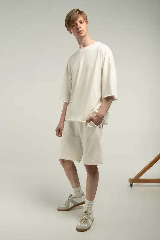 Футболка унисекс T1, молочно-белая, размер XS/S