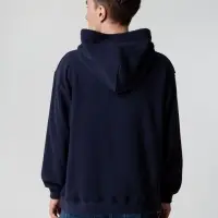 Худи флисовое унисекс Manakin, темно-синее, размер XS/S