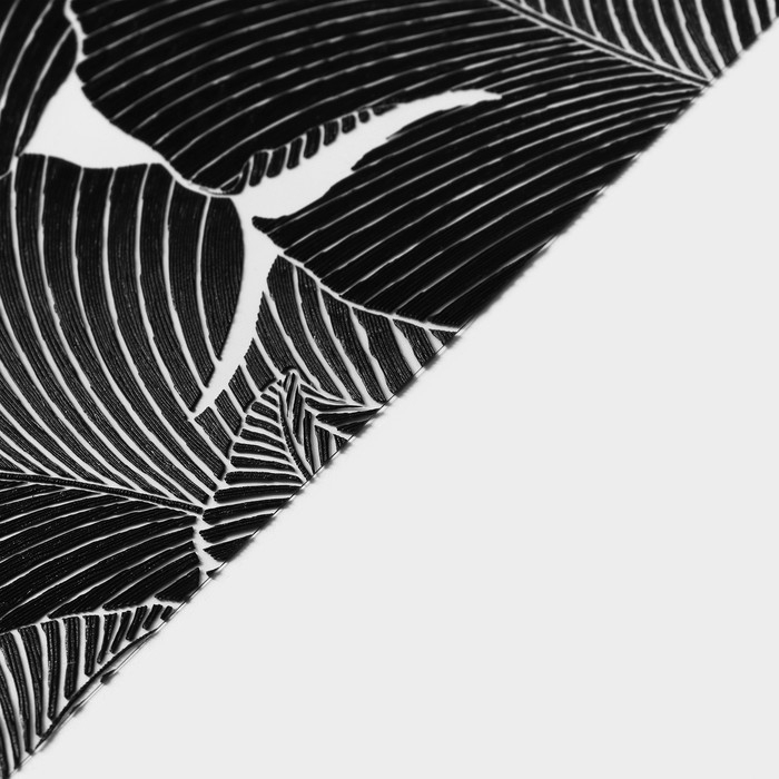 Салфетки сервировочные на стол &laquo;Мираж&raquo;, 4 шт, 30&times;45 см, цвет чёрный