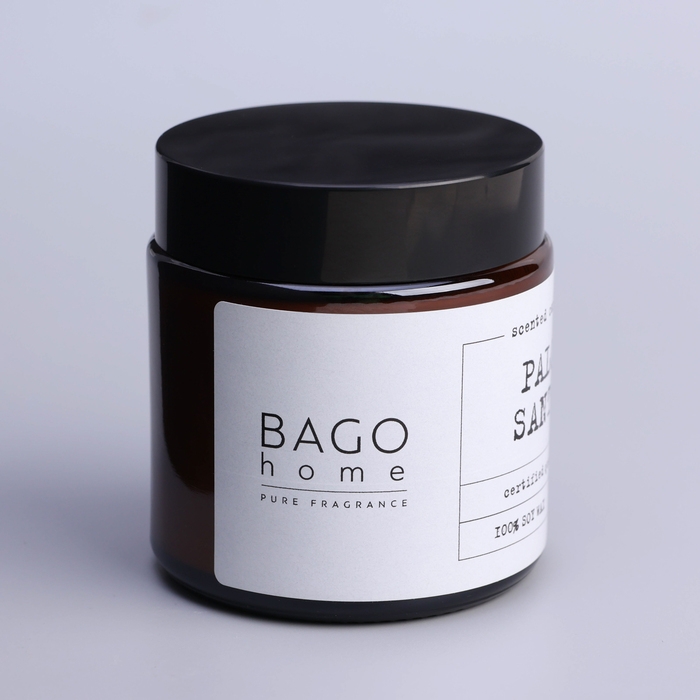 Свеча ароматическая в банке Свеча ароматическая в банке "Пало санто", совый воск, 88 г