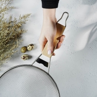 Сито для просеивания с ручкой Доляна &laquo;Стандарт&raquo;, d=24 см, цвет серебристый