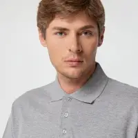 Рубашка поло мужская Spring 210 серый меланж, размер M