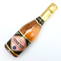 Гель для душа во флаконе шампанское &laquo;С Новым Годом!&raquo;, 500 мл, аромат клубники, ЧИСТОЕ СЧАСТЬЕ