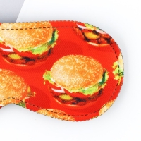 Маска для сна &laquo;Бургеры&raquo;, 19.3 х 9.5 см, цвет красный