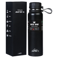 Термос, серия: Warm, "Мастер К", 1 л, сохраняет тепло до 8 ч, черный Термос, серия: Warm, "Мастер К", 1 л, сохраняет тепло до 8 ч, черный