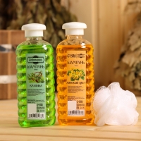 Шампунь "Крапива и Липа", 2 шт по 250 мл + мочалка