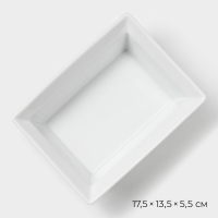 Форма для выпечки из жаропрочной керамики Magistro White gloss, 700 мл, 17,5&times;13,5&times;5,5 см